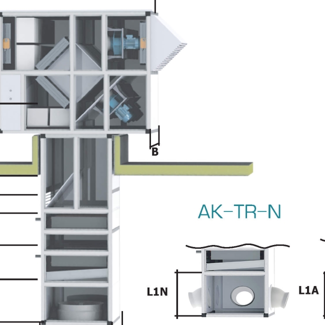Крышный кондиционер Т-образного типа AK-TR-D